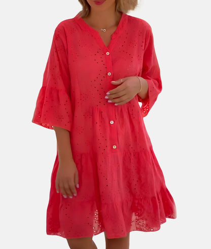 Variant image for Fina Dam Klänningar Med Ögonbroderi Lätt Polyester-1