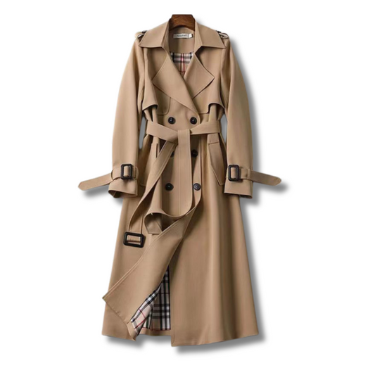 Kvinnors Trenchrock Klassisk Polyester Elegant-1