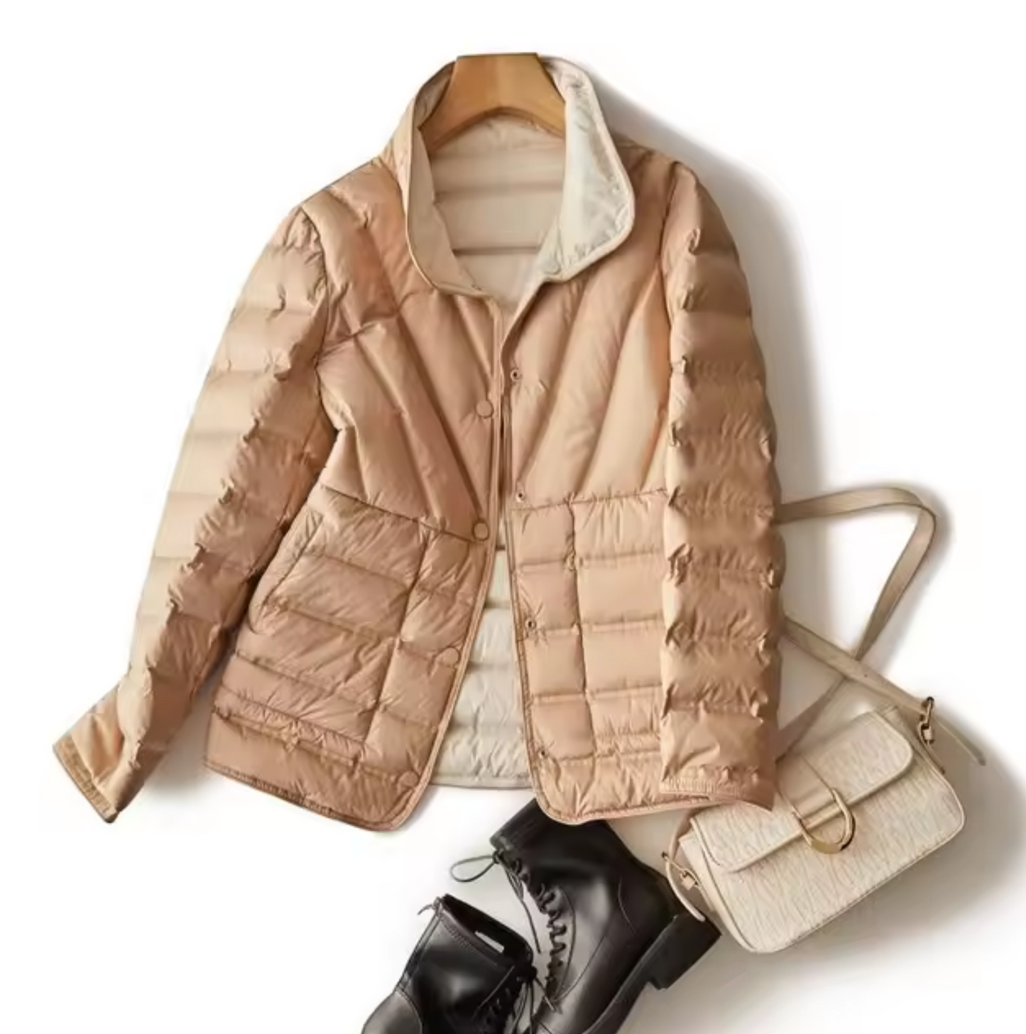 Variant image for Kort Dunjacka Dam Vändbar Fylld med 90% Vit Anddun-1