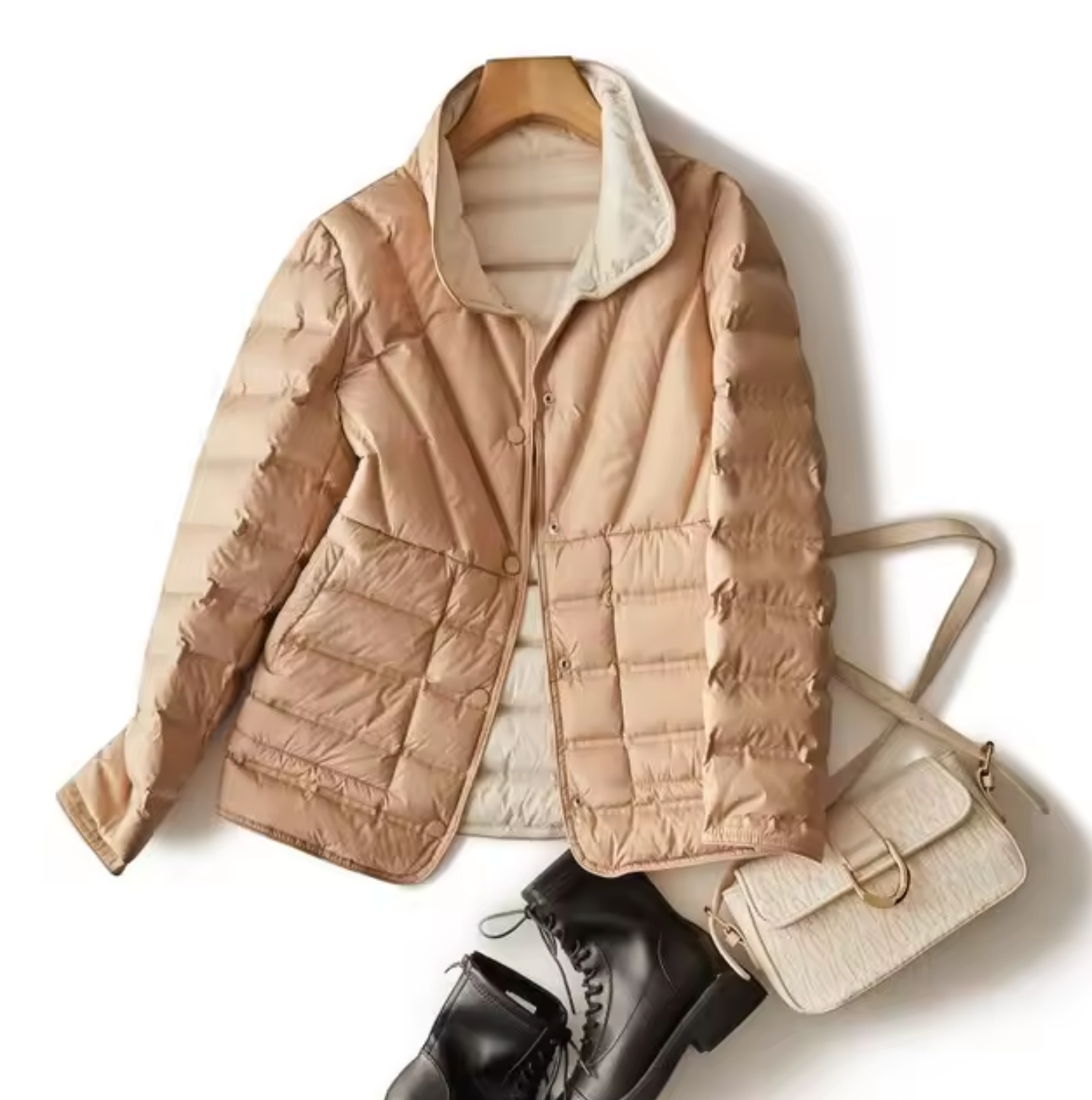 Variant image for Kort Dunjacka Dam Vändbar Fylld med 90% Vit Anddun-1