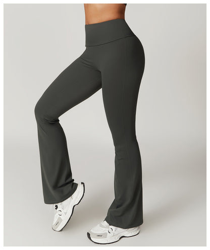Dam Yogabyxor Hög Midja Flare Stretch Nylon-1
