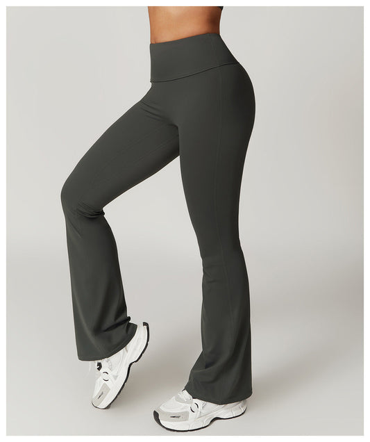 Dam Yogabyxor Hög Midja Flare Stretch Nylon-1