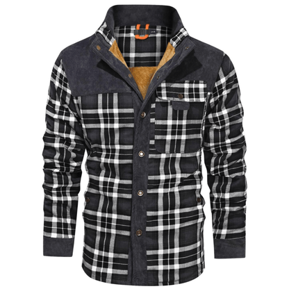 Variant image for Herr Flanelljacka Randig Varm Högkvalitativ Flanell-31