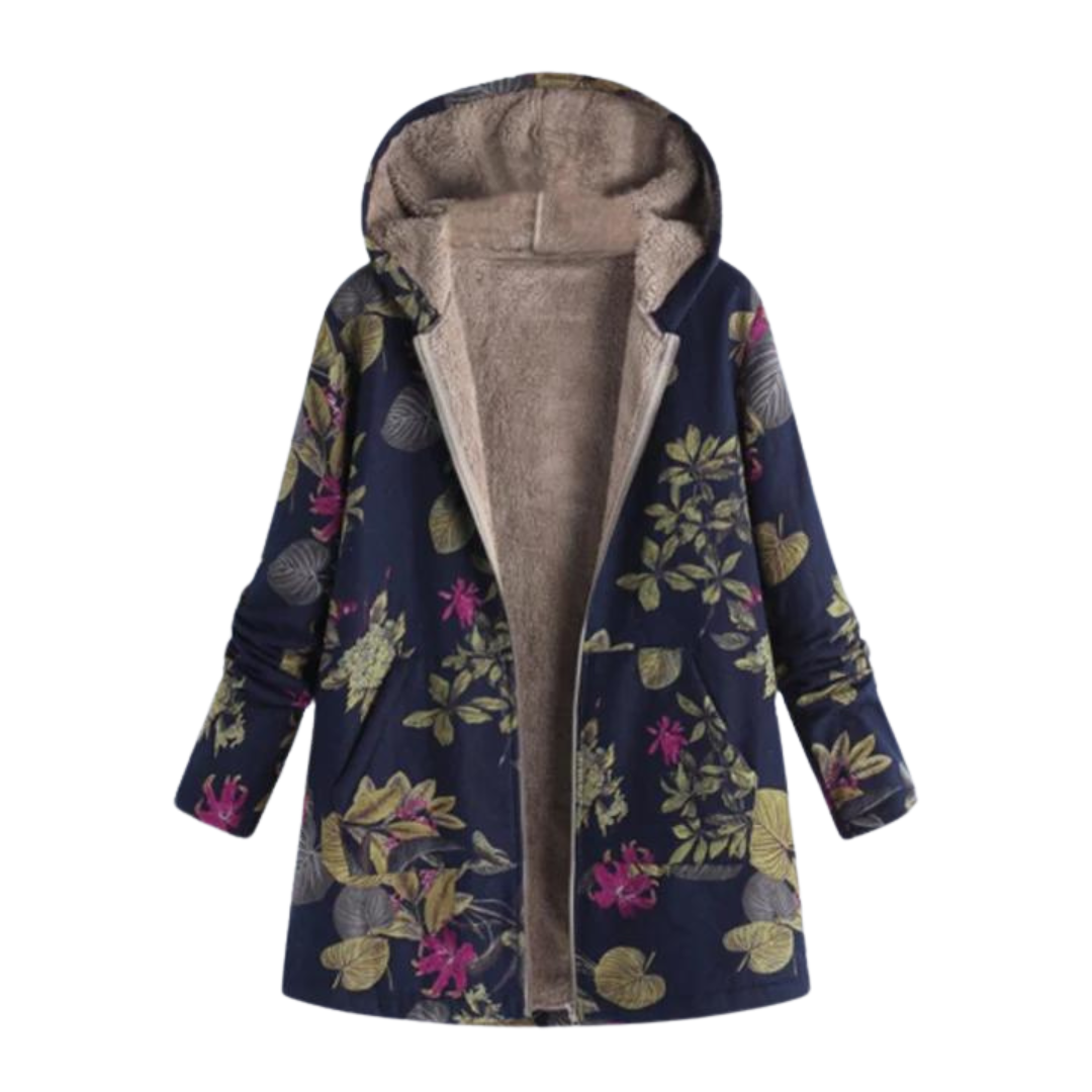 Damjacka Vintage Stil Bomull och Linne för Dam-1