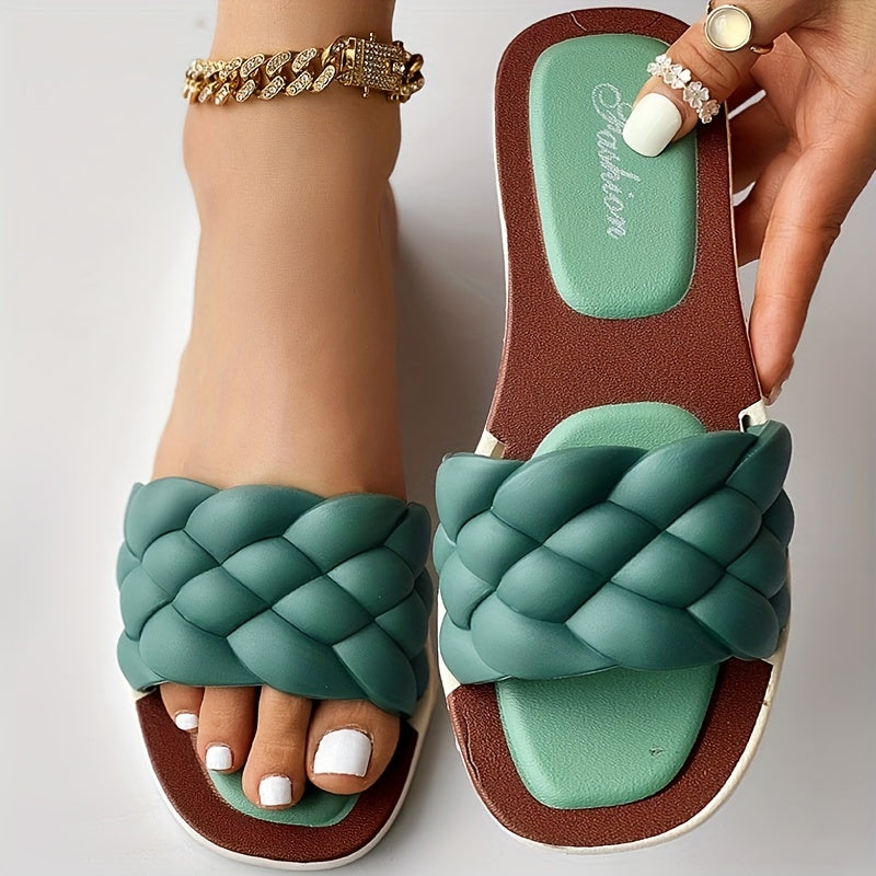 Dam Sandaler Öppen Tå Elegant Syntetiskt Läder-6
