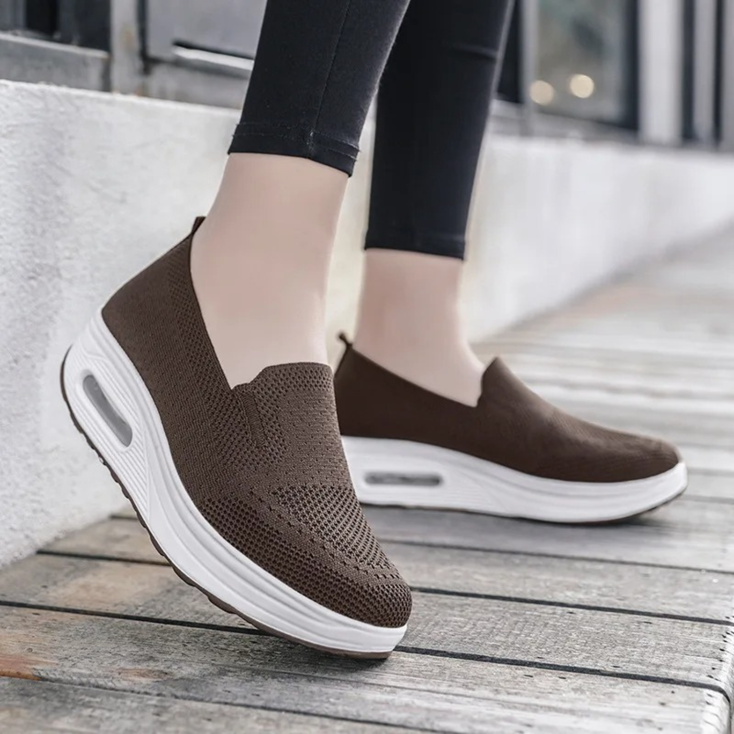 Kvinnors Loafers Dämpad Andningsbar Syntetmaterial-1