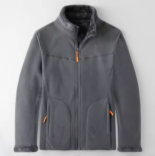 Unisex Fleecejacka Dubbelsidig Polarfleece för Utomhusaktiviteter-1