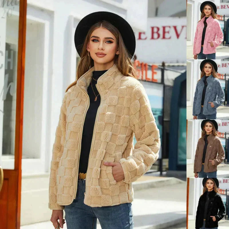 Vinterjacka Dam Rutigt Lång Ärmar Av Syntetiska Fibrer-4