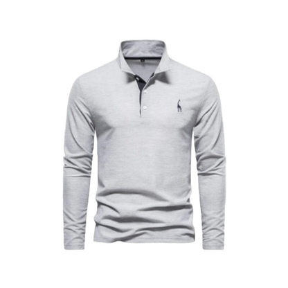 Herr Polo Skjorta Klassisk Design 100% Bomull 7