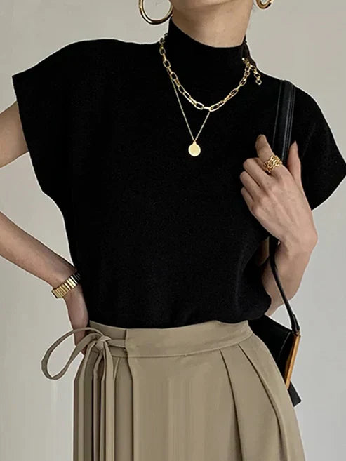 Kvinnor Kortärmad Polo-Skjorta Mjuk Tyg-4