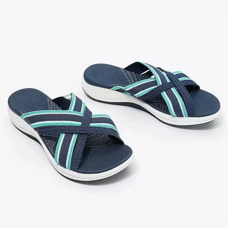 Dam Sandaler Avslappnad Andningsbar Design Syntetisk Material-3