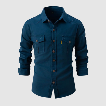 Variant image for Herrskjorta Slim Fit Klassisk Krage Bomull-19