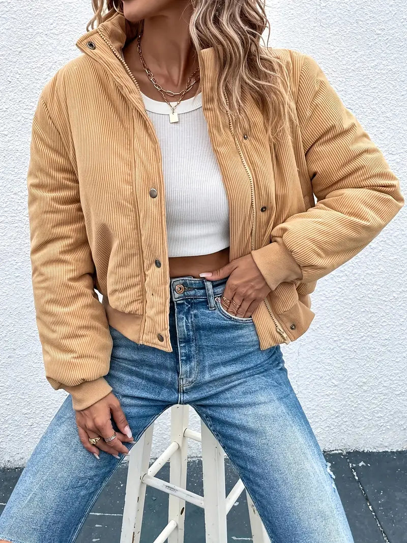 Damjacka Casual Långärmad Polyester för Dam 1