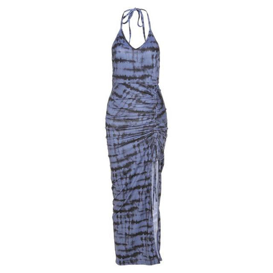 Maxiklänning Dam Batikdesign Polyester-Spandex för Sommar-1