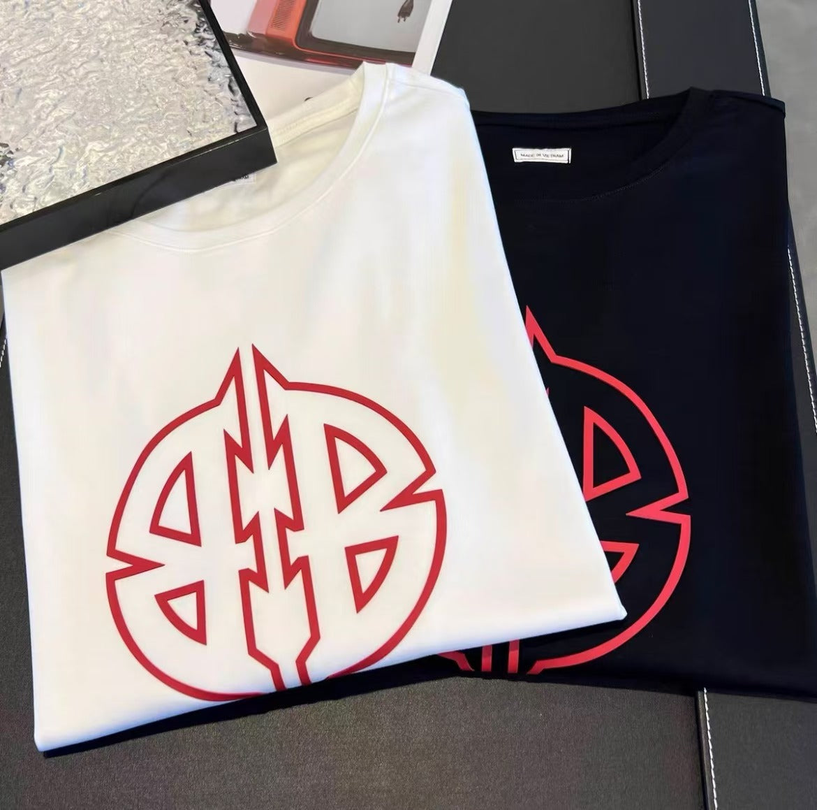 Långärmad T-shirt Dam Geometrisk Design 100% Bomull-2