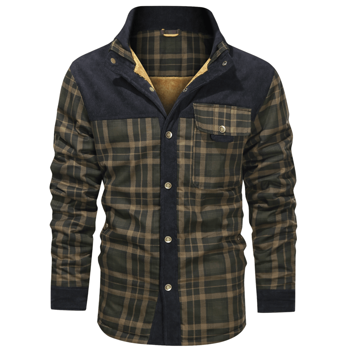 Variant image for Herr Flanelljacka Randig Varm Högkvalitativ Flanell-25