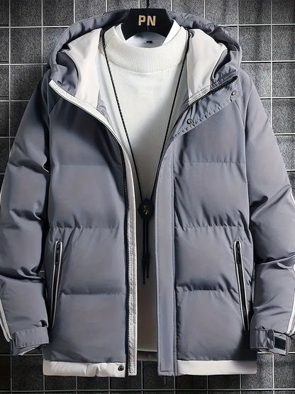 Herr Vinterjacka Vadderad Modern Design Polyester-5