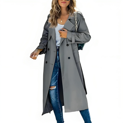 Variant image for Dam Kappa Elegant Trenchcoat Hållbart Material-11