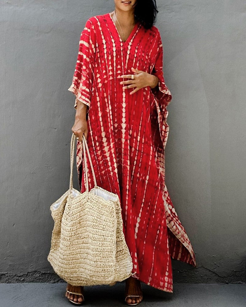 Variant image for Maxiklänning Dam Flytande Batik Lätt Tyg-2