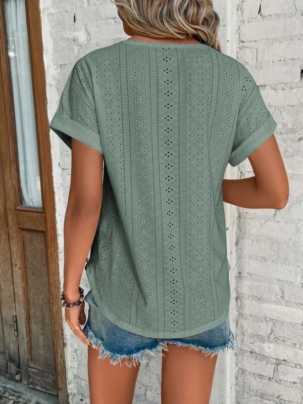 Dam T-shirt Elegant Design Lyxigt Material-2