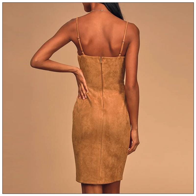 Kvinnors Miniklänning V-ringad Ärmlös Polyester 2