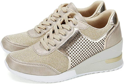 Kvinnor Sneakers Kilklack Syntetiska Material-3