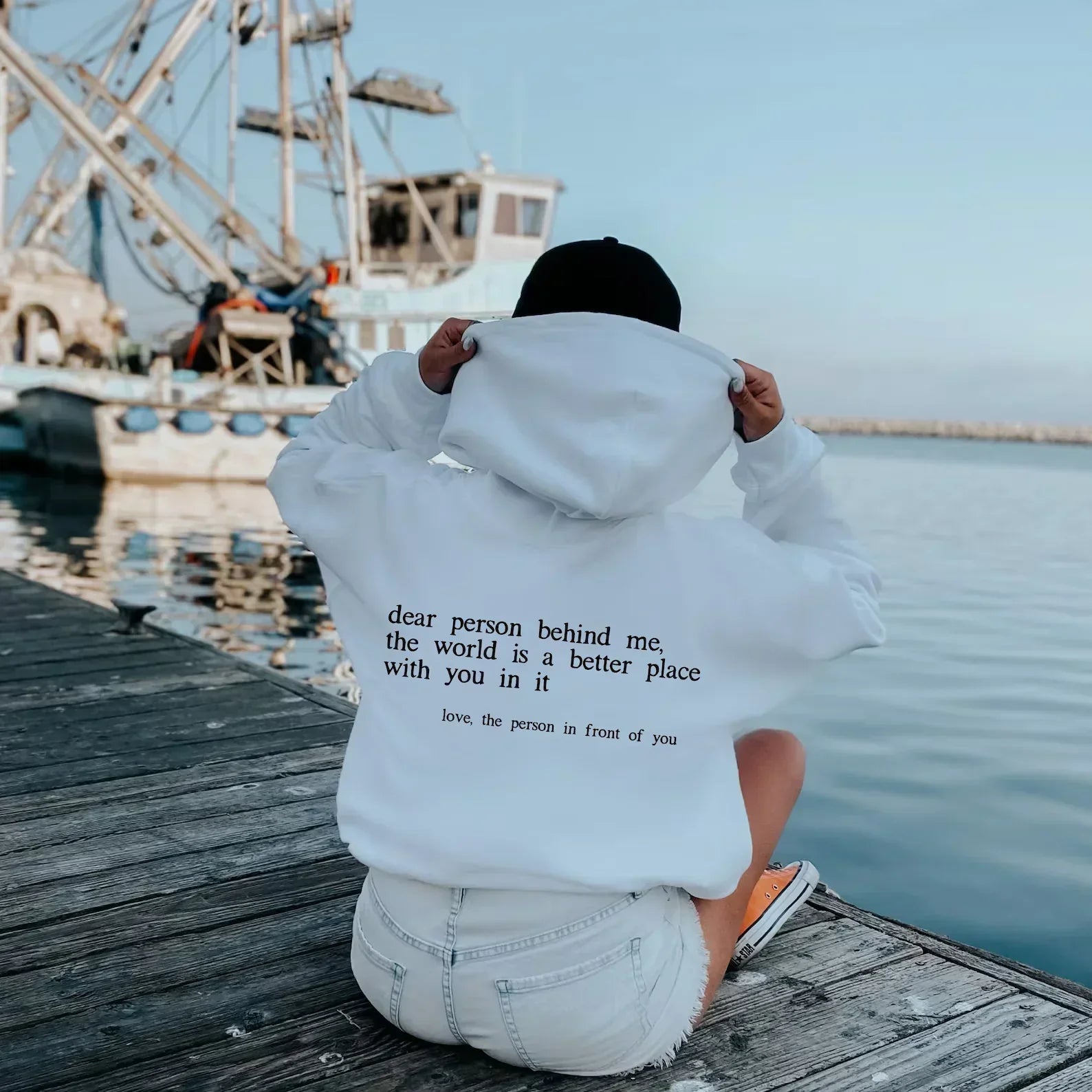 Unisex Hoodie Mjuk Bomull med Inspirerande Budskap 5
