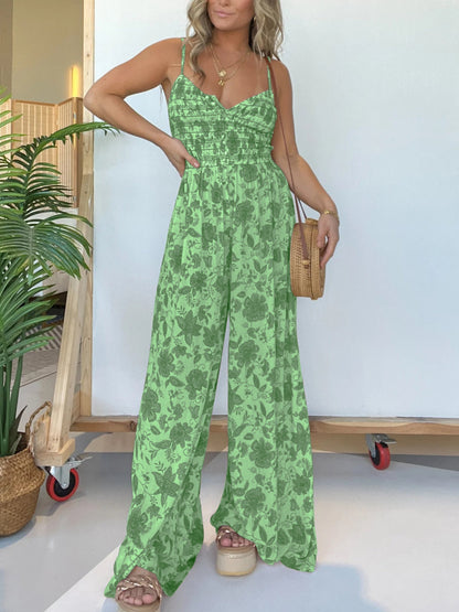 Variant image for Dam Jumpsuit Blommönster Bred Ben Polyester-11