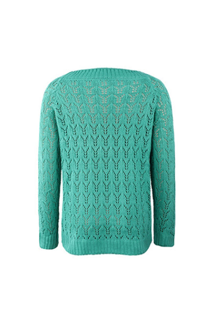 Dam Tjocktröja Off-Shoulder Hålärm Vid Silhuett Polyester-4