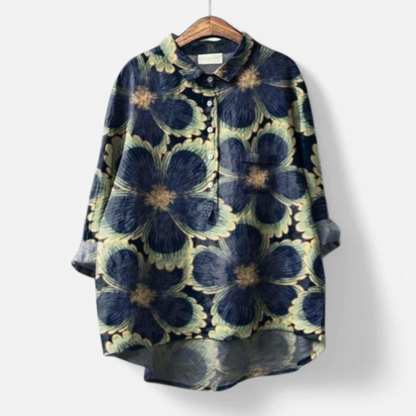 Variant image for Dam Blus Blommönster Elegant Polyester-48