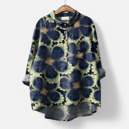 Variant image for Dam Blus Blommönster Elegant Polyester-48