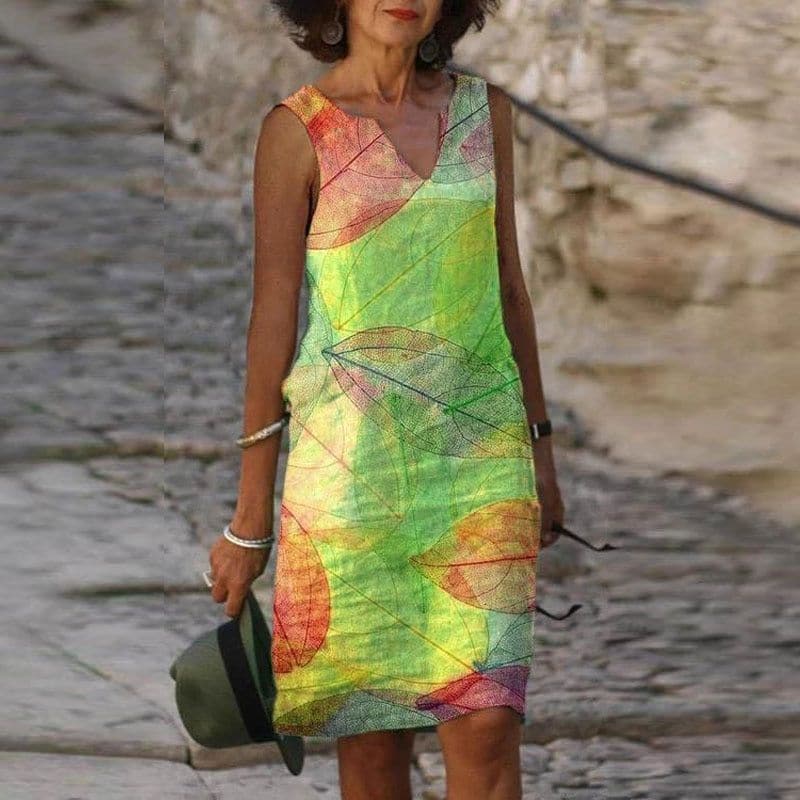 Variant image for Damklänning Elegant Mönstrad Polyester för Fina Dam Klänningar-7