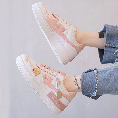 Kvinnors Sneakers Trendig Design Lätt Andningsbart Material-2