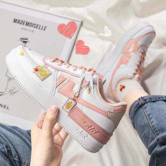 Kvinnors Sneakers Trendig Design Lätt Andningsbart Material-1