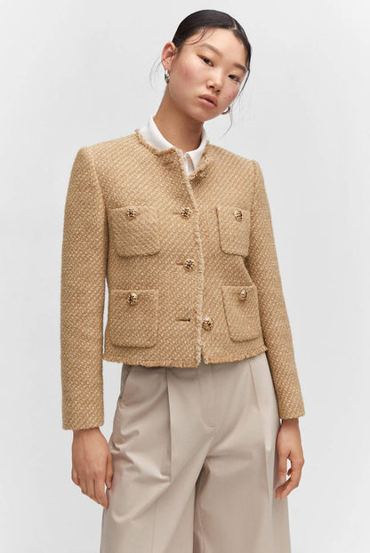 Variant image for Kvinna Kort Jacka Elegant Tweed-1