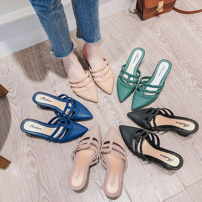 Dam Sandaler Platta PVC med Funktionella Detaljer-3