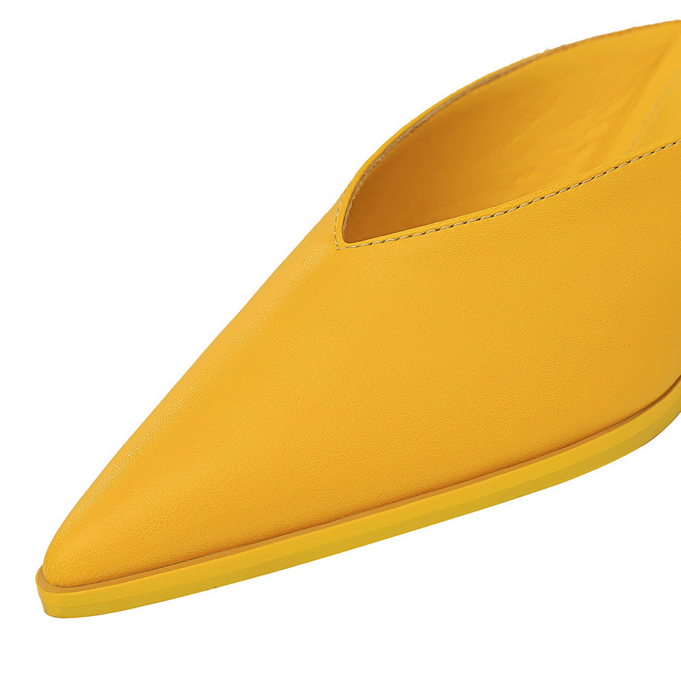 Dam Mules Plattform PU-Läder Slip-On Skor-5