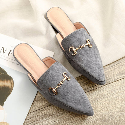 Dam Mules Spetsiga Tår Flock Gummi-4