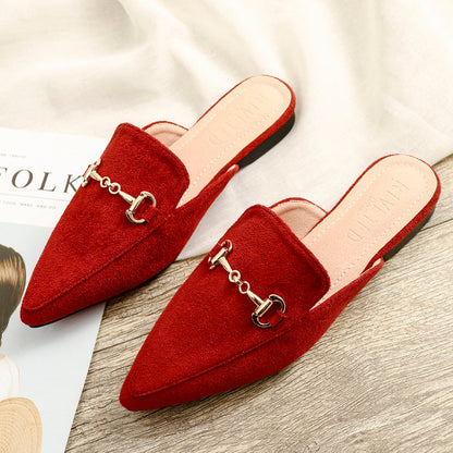 Dam Mules Spetsiga Tår Flock Gummi-6