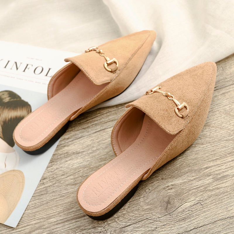 Dam Mules Spetsiga Tår Flock Gummi-3