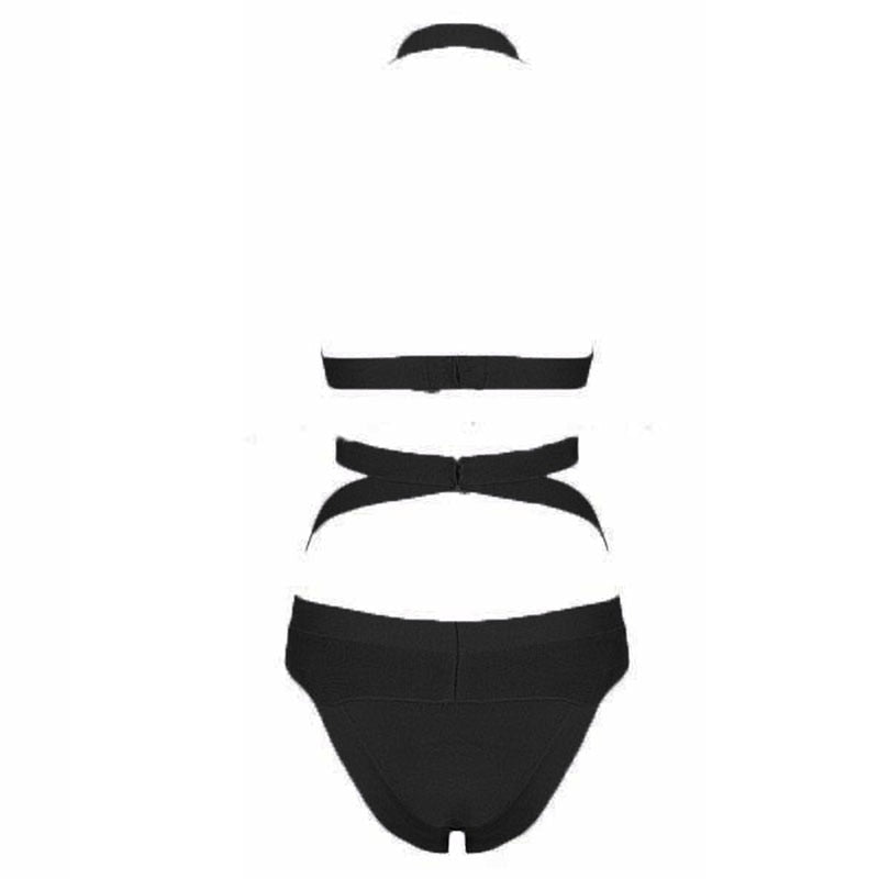 Dam Halter Teddy Nattkläder Sexiga Polyester Rayon-3