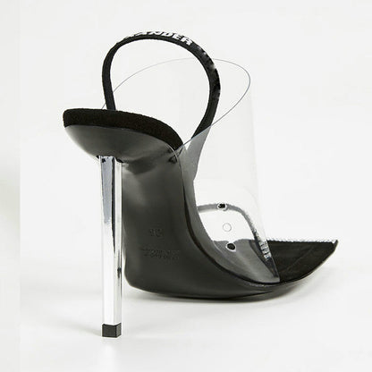 Dam Gladiatorsandaler Höga Klackar PVC och Gummi-4