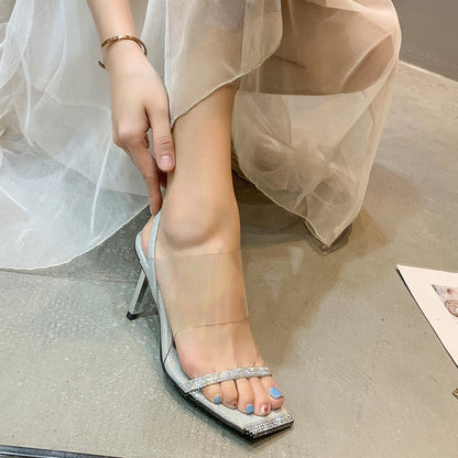 Dam Gladiatorsandaler Höga Klackar PVC och Gummi-2