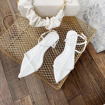 Dam Sandaler Gladiator Mikrofiber med Spänne-4