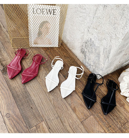 Dam Sandaler Gladiator Mikrofiber med Spänne-3