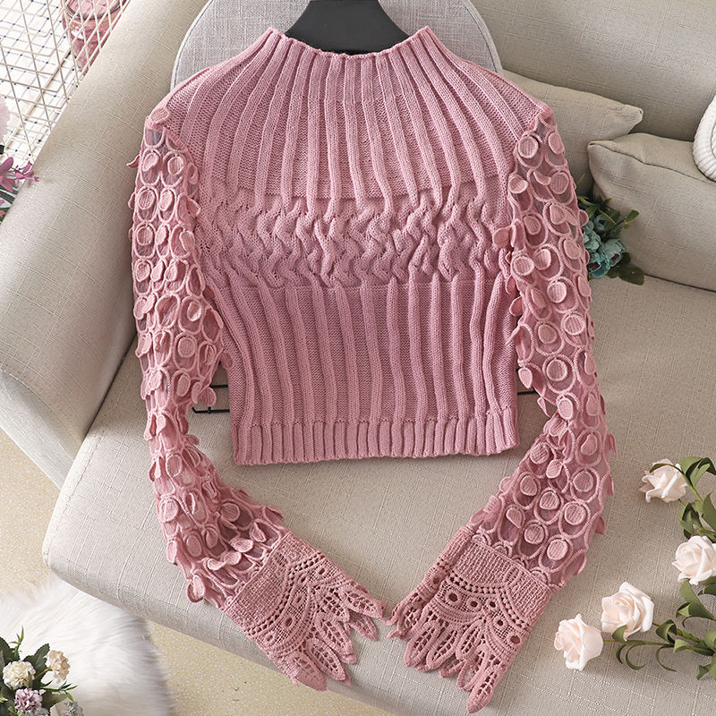 Dam Blus Långärmad Geometriskt Mönster Polyester-2