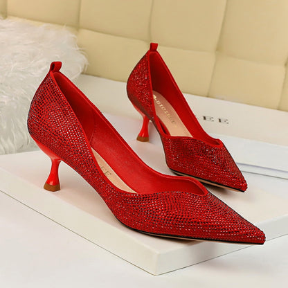 Kvinnors Högklackade Skor Mesh Spikade 5-8 cm Klack-3
