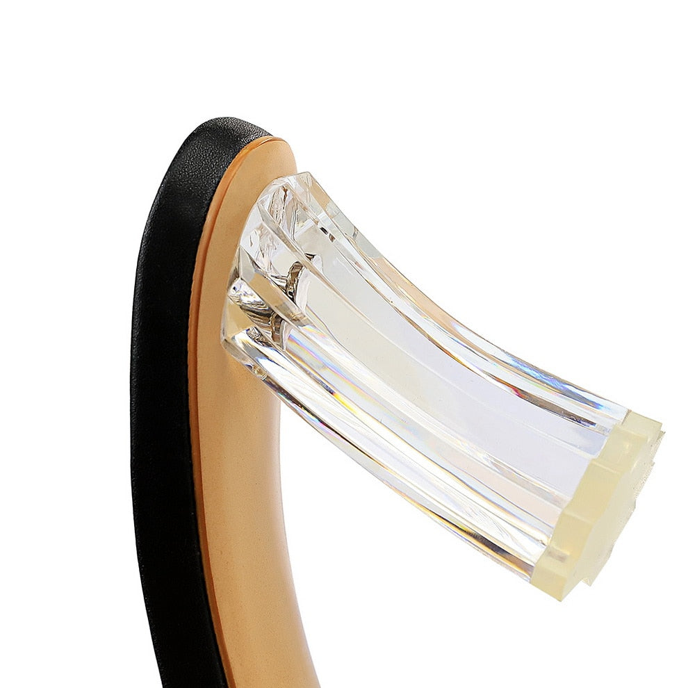 Dam Sandaler Hög Klack Plattform PU-Läder-4