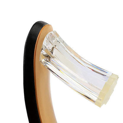 Dam Sandaler Hög Klack Plattform PU-Läder-4