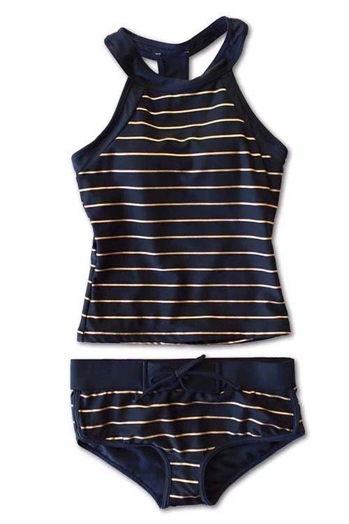 Dam Tankini Randig Stilren Polyester-1